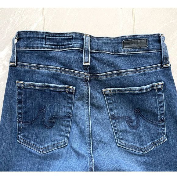 Adriano Goldschmied Denim Farrah High-Rise Skinny Ankle Raw Hem Blue Jeans 26R - Picture 9 of 13